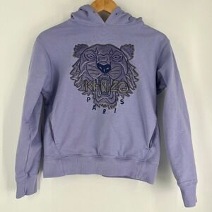 Kenzo Paris Kids Purple Tiger Hoodie M Embroidered Designer Streetwear Hype